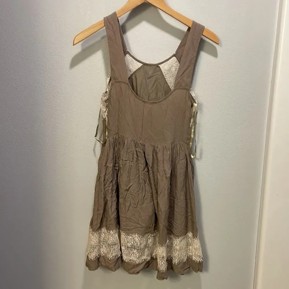FREE People Woman’s Beige Dress With Lace Details - Picture 6 of 12